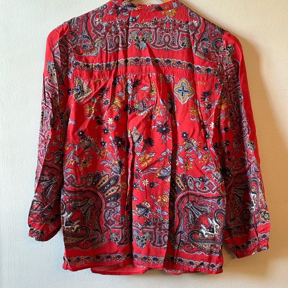 Lucky Brand 3/4 Sleeve Blouse - Picture 2 of 6